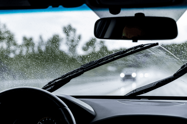 Washing Car in Rain