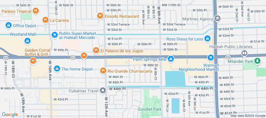 Google map showing store location