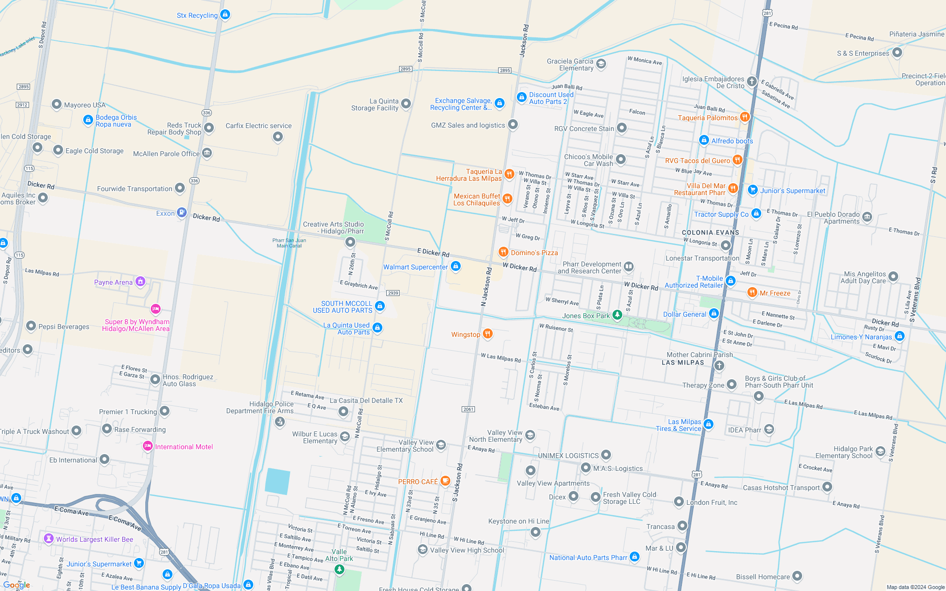 Google map showing store location