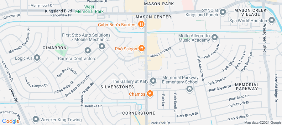 Google map showing store location