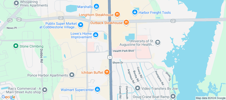 Google map showing store location