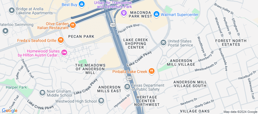 Google map showing store location