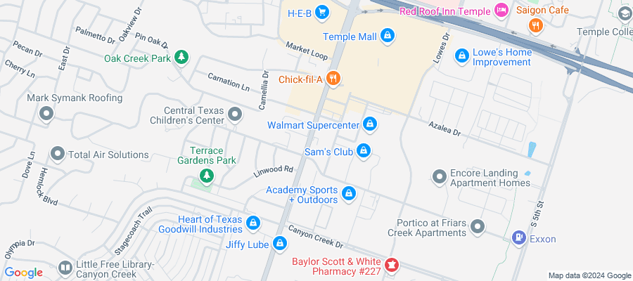 Google map showing store location