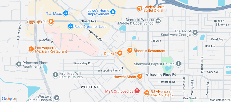 Google map showing store location