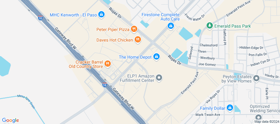 Google map showing store location