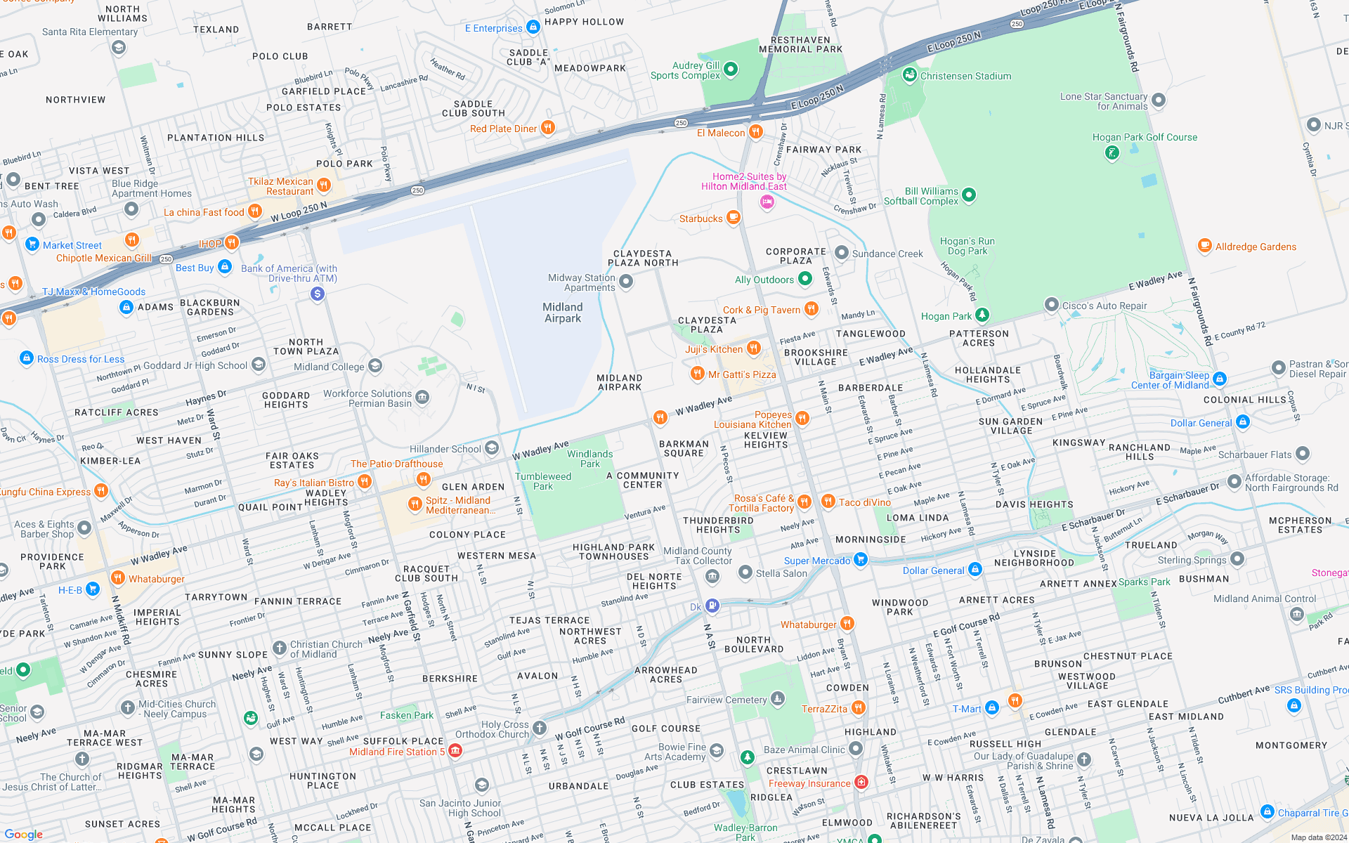 Google map showing store location