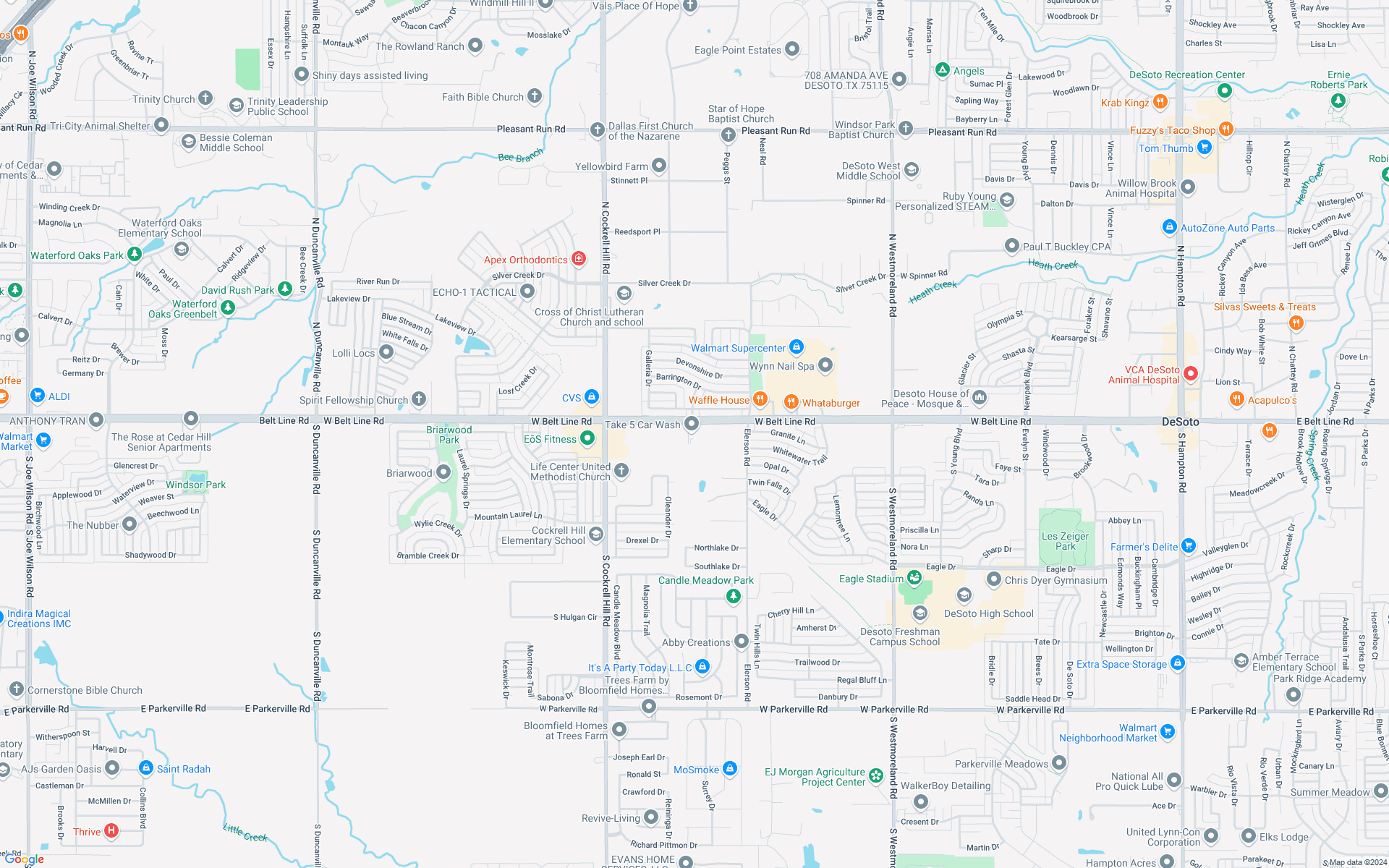 Google map showing store location