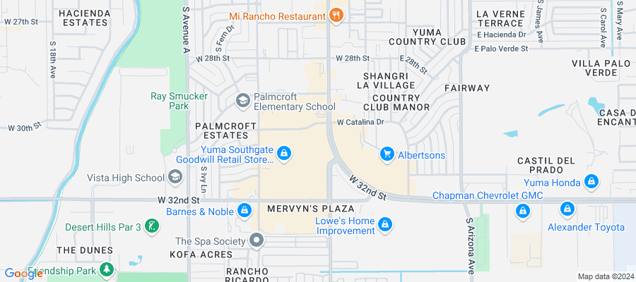 Google map showing store location