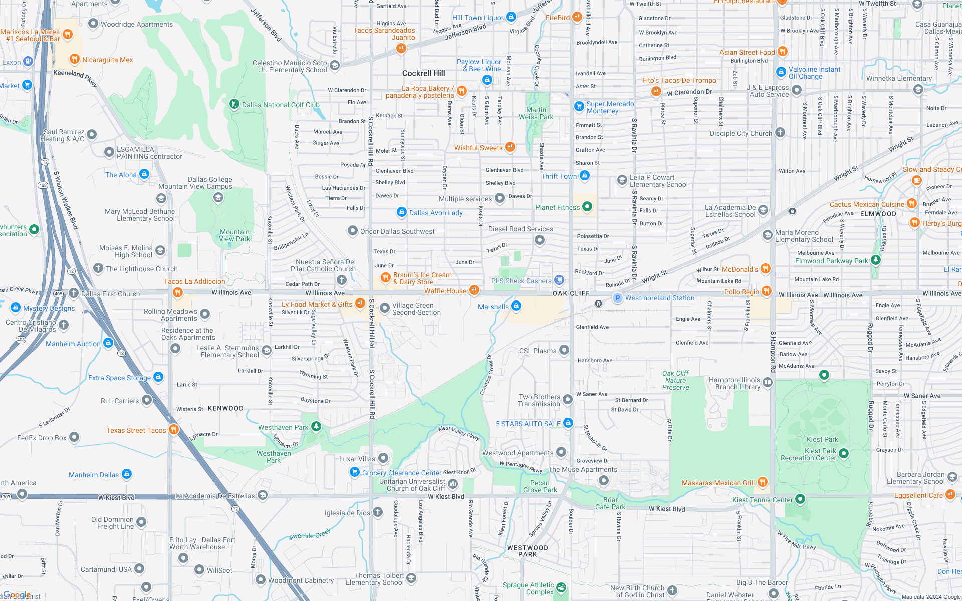 Google map showing store location