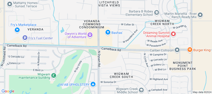 Google map showing store location