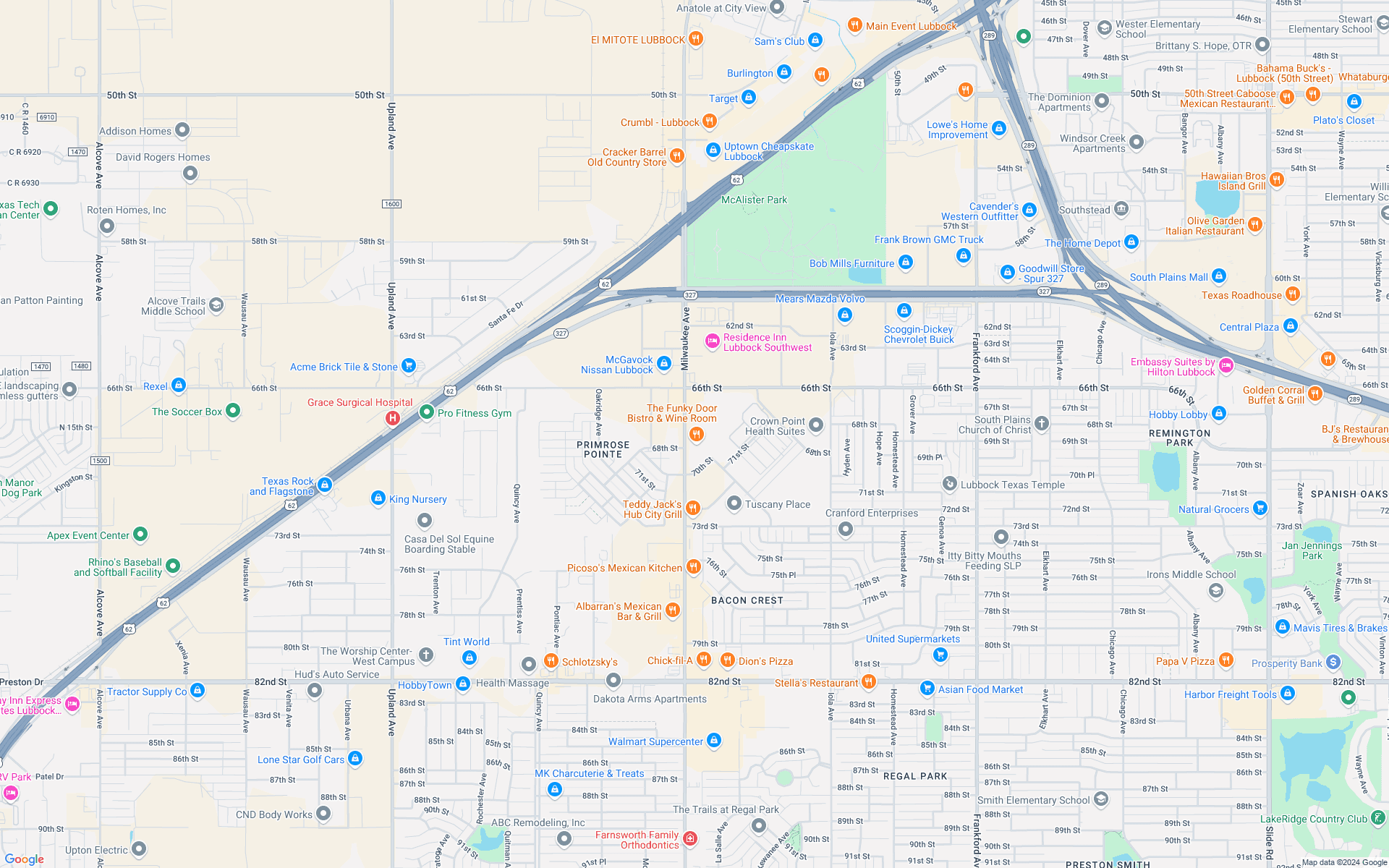 Google map showing store location