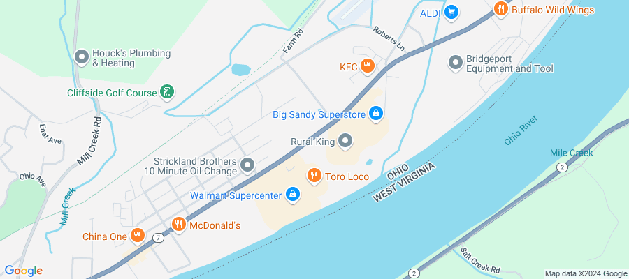 Google map showing store location