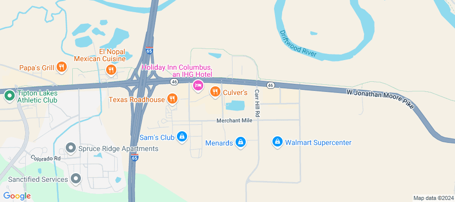 Google map showing store location