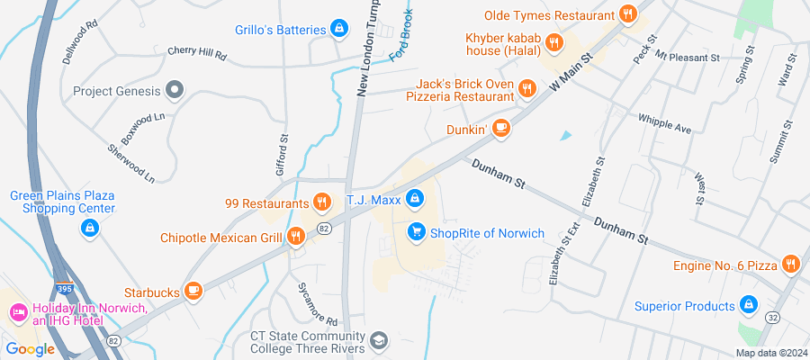 Google map showing store location