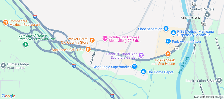 Google map showing store location