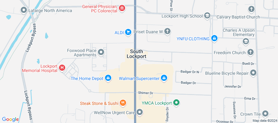 Google map showing store location